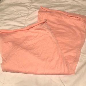 Plain pink cotton infinity scarf