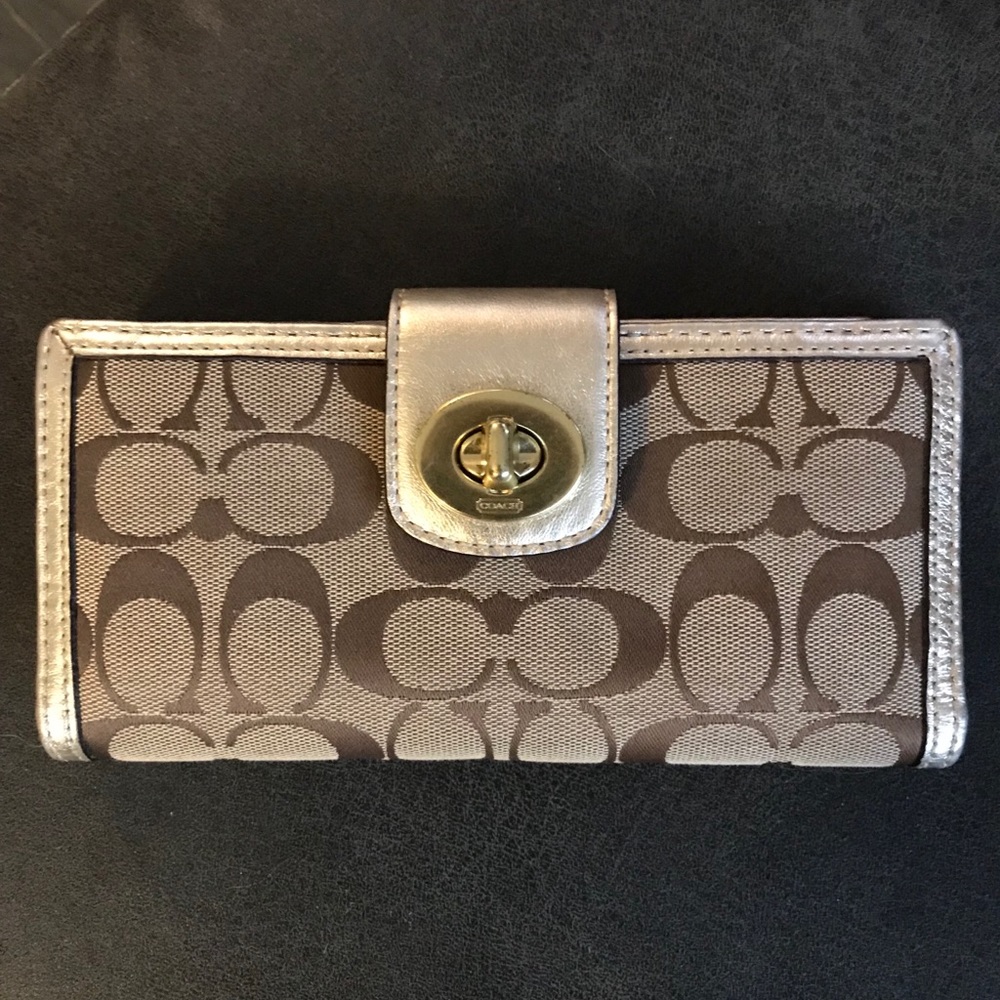Coach checkbook wallet