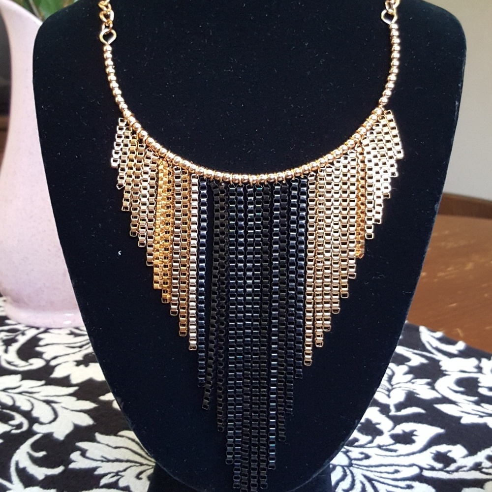 Fringe Neckalce and Earrings