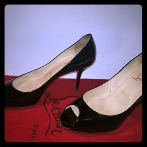 Christian Louboutin 38 materdei 80mm peep toe