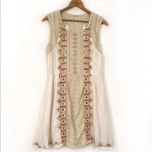 Free People Boho Cotton Lace Mirror Dress - Size 0