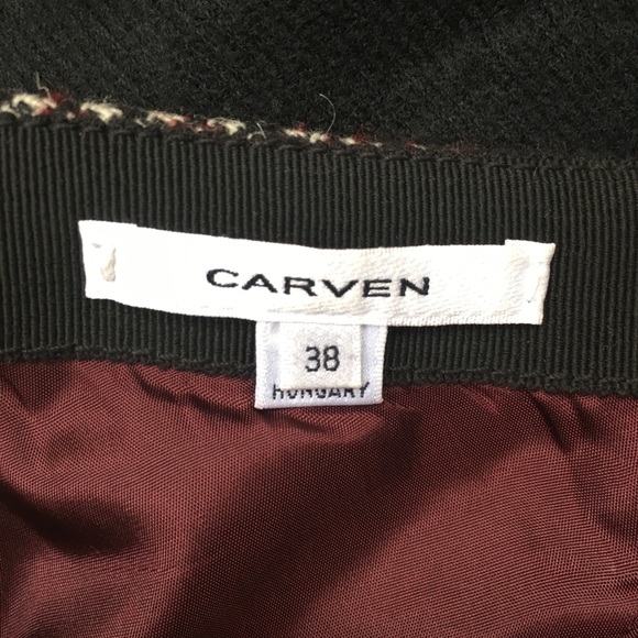 CARVEN Prince Of Wales Plaid Mini Skirt, Sz 4 - Picture 4 of 6