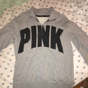 PINK victoria secret 3/4 zip!!