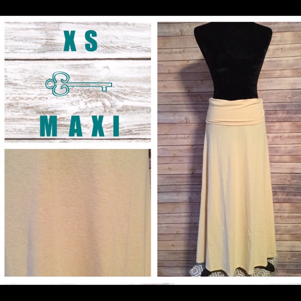 NWT Pale Yellow Lularoe Maxi Skirt