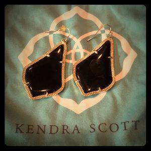 Kendra Scott Alexandra Earrings in Black and Gold