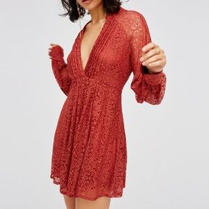Free People lace mini dress