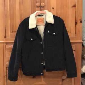 Levi’s  men’s corduroy shearling lined jacket.