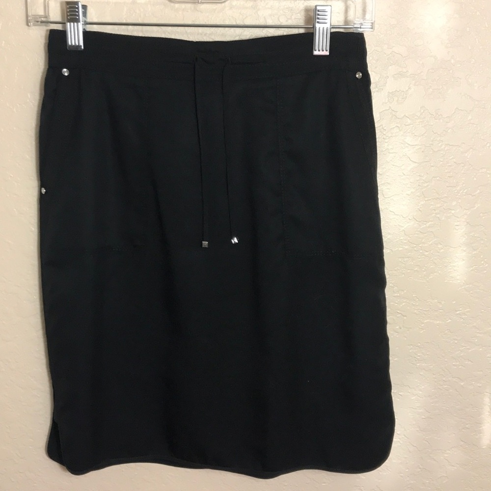 Black midi skirt