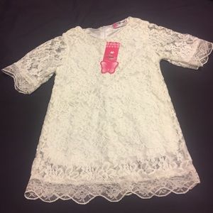 Toddler lace sheath dress