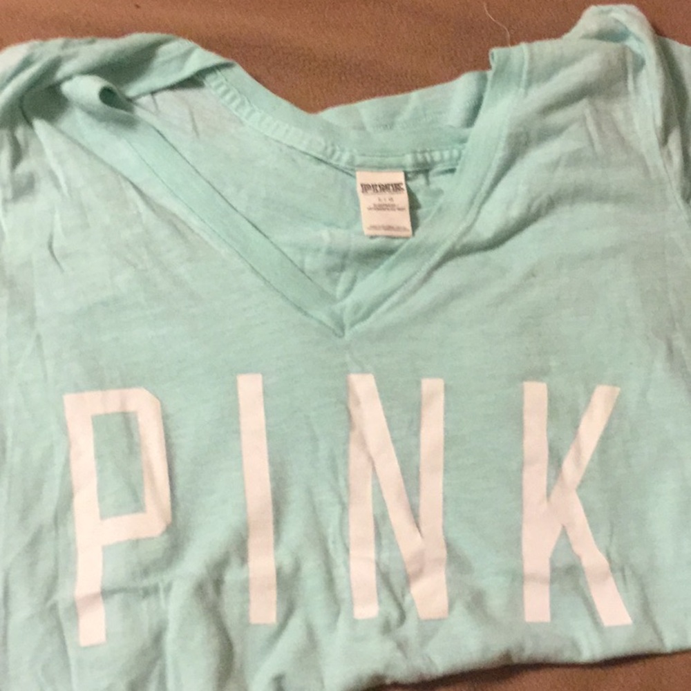 Mint pink t shirt