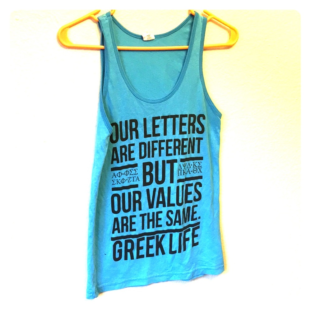 Greek life tank top
