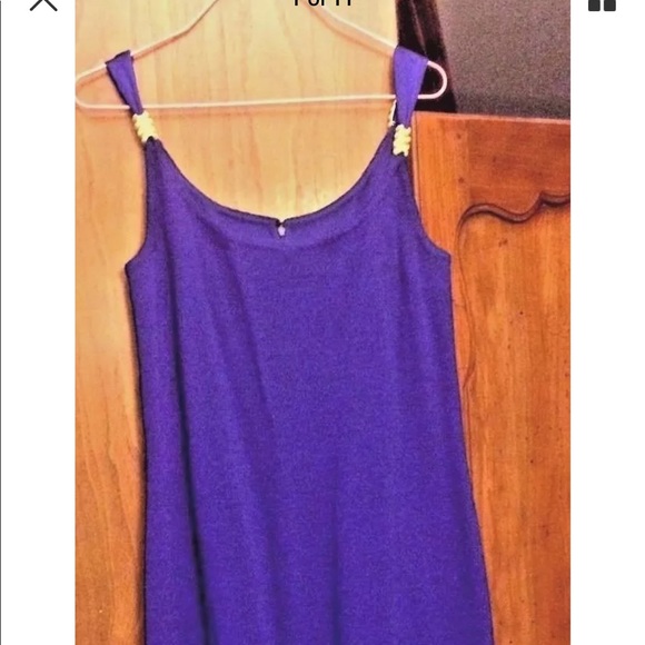 St. John Dresses & Skirts - St John Knit Evening Purple Gold Dress 10