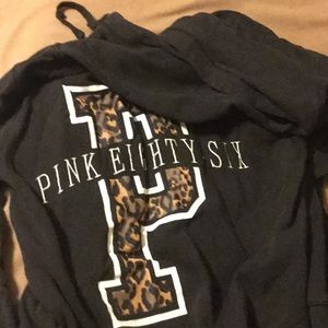 Pink zip up hoodie