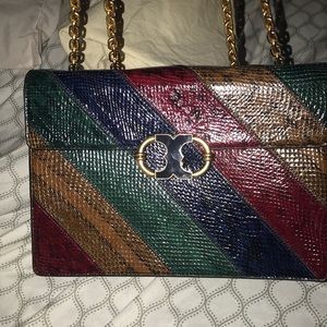 Tory Burch Medium size Snake skin shoulder bag