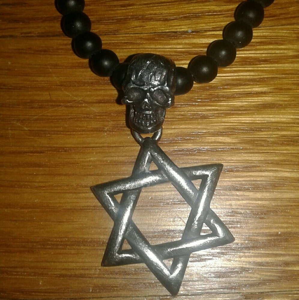 Sigal Star of David Black Onyx Necklace NWT