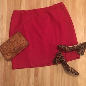 20W // red wool pencil skirt