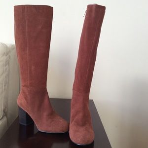 Suede tall boots