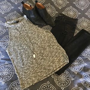 Topshop High Neck Tank Top