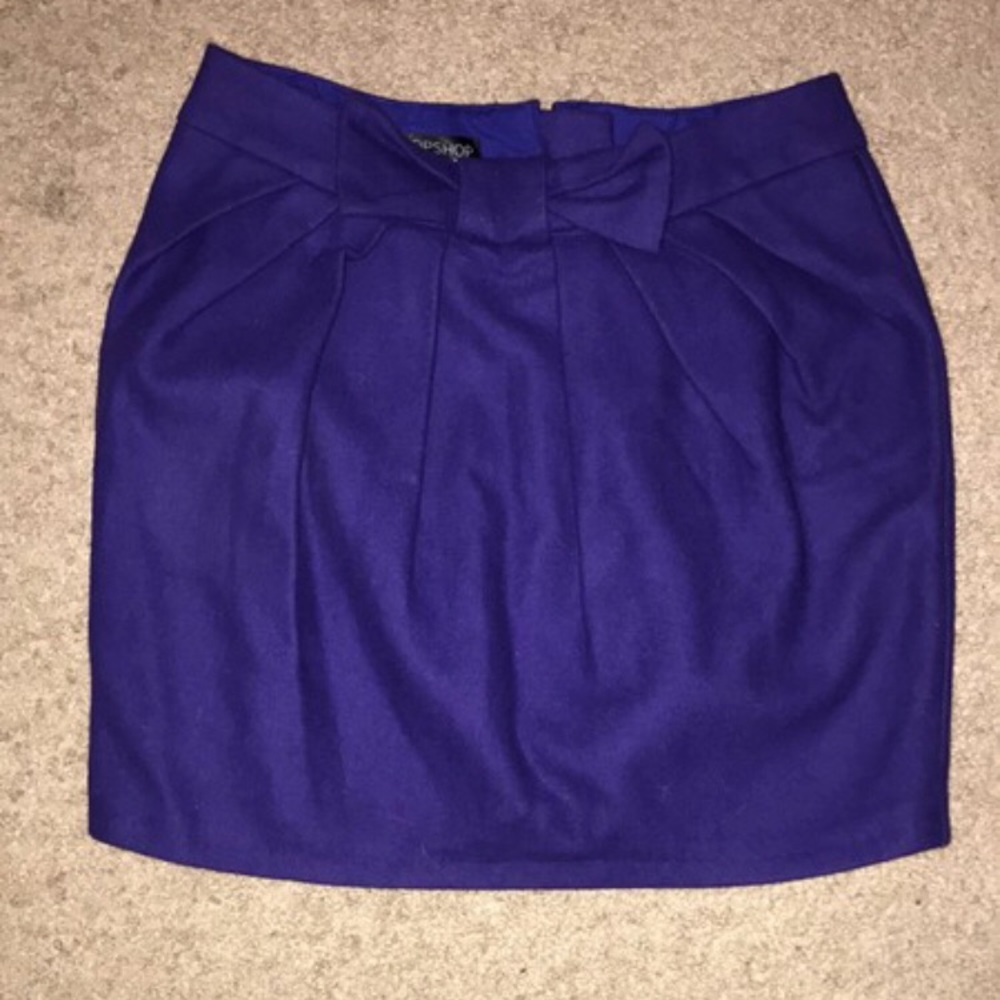 TopShop Purple Bow Mini Skirt