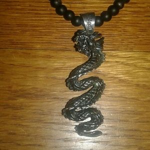 Sigal Dragon Black Onyx Necklace NWT
