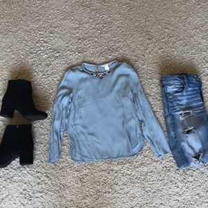 Light blue H&M long sleeve shirt