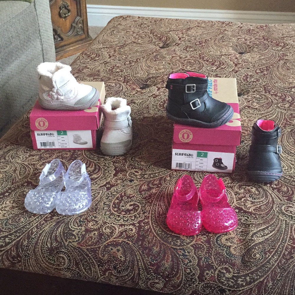 Baby shoes! Stride rite size 2 and 3-6m jellies