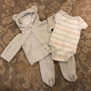 3 piece hoodie, pant, bodysuit