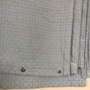 Slate blue shower curtain