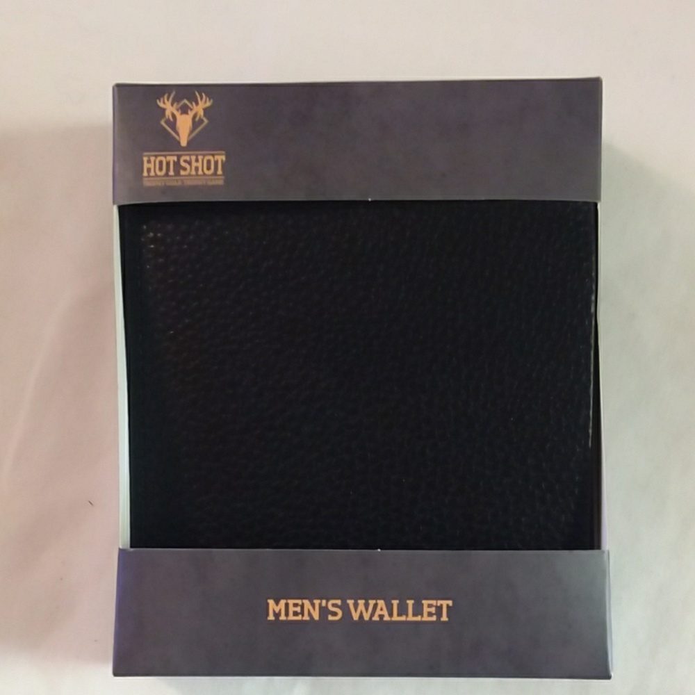Black faux leather mens wallet - Picture 5 of 5