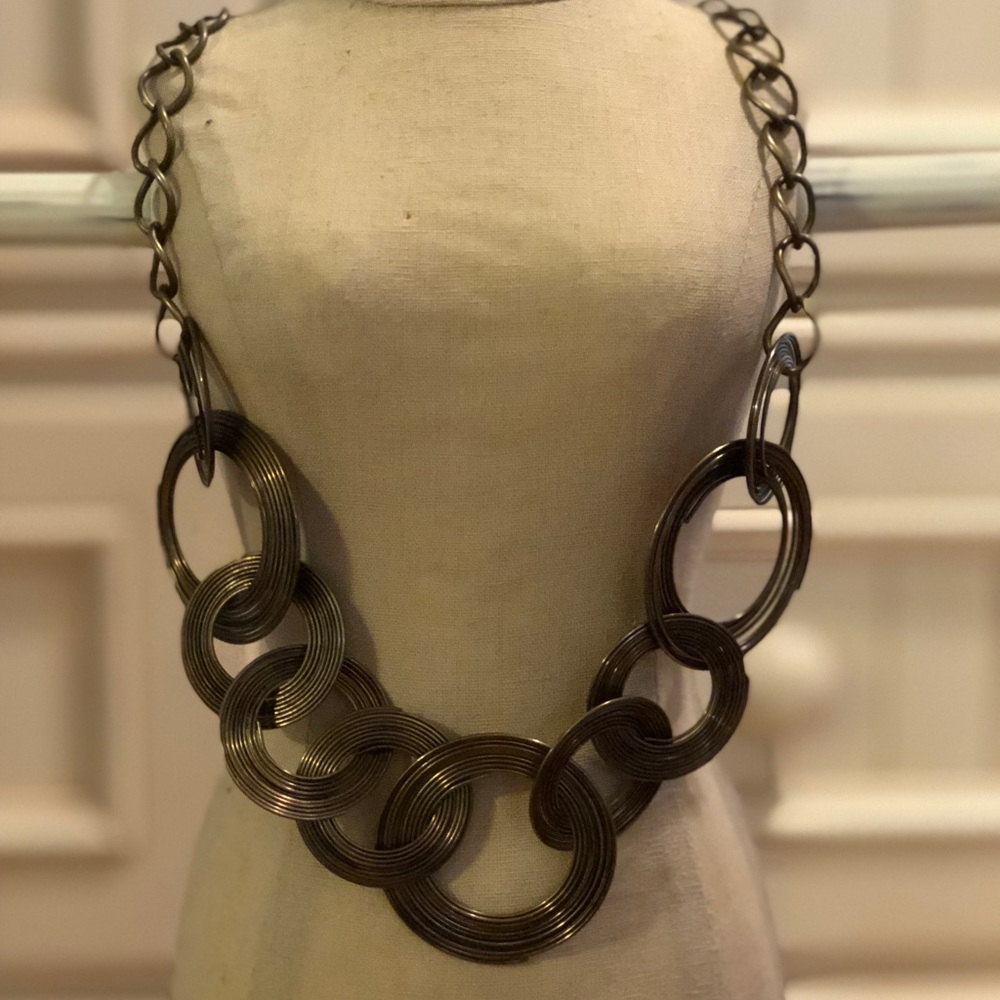 Brass Gold Slinky Necklace