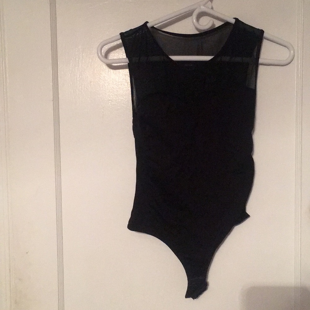 Black see through body suit