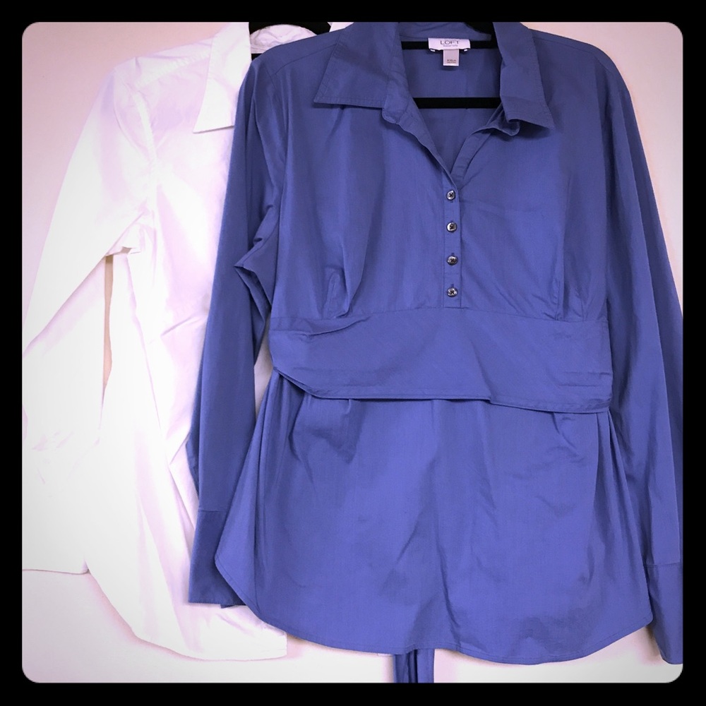 Maternity Gap and Loft button down shirts