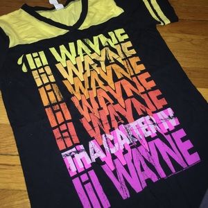 Lil Wayne baseball T size L worn 1x.