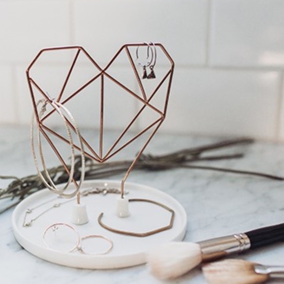 imm Gold Heart & Ceramic Dish Jewelry Holder NIB - Picture 3 of 3