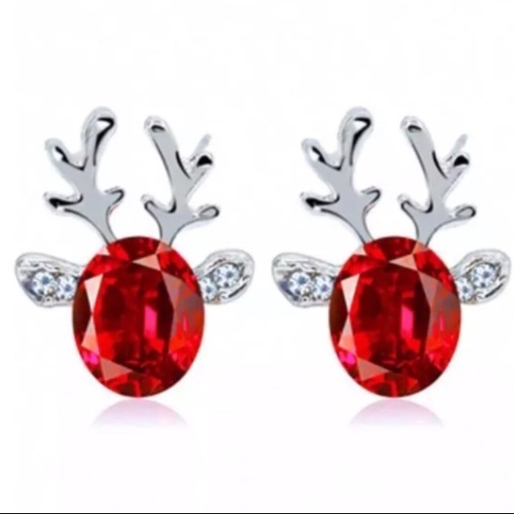 Accessories - ❤️Brand New Beautiful Red Antler Bling Earings