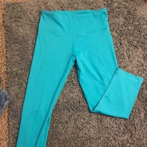 Blue workout capris