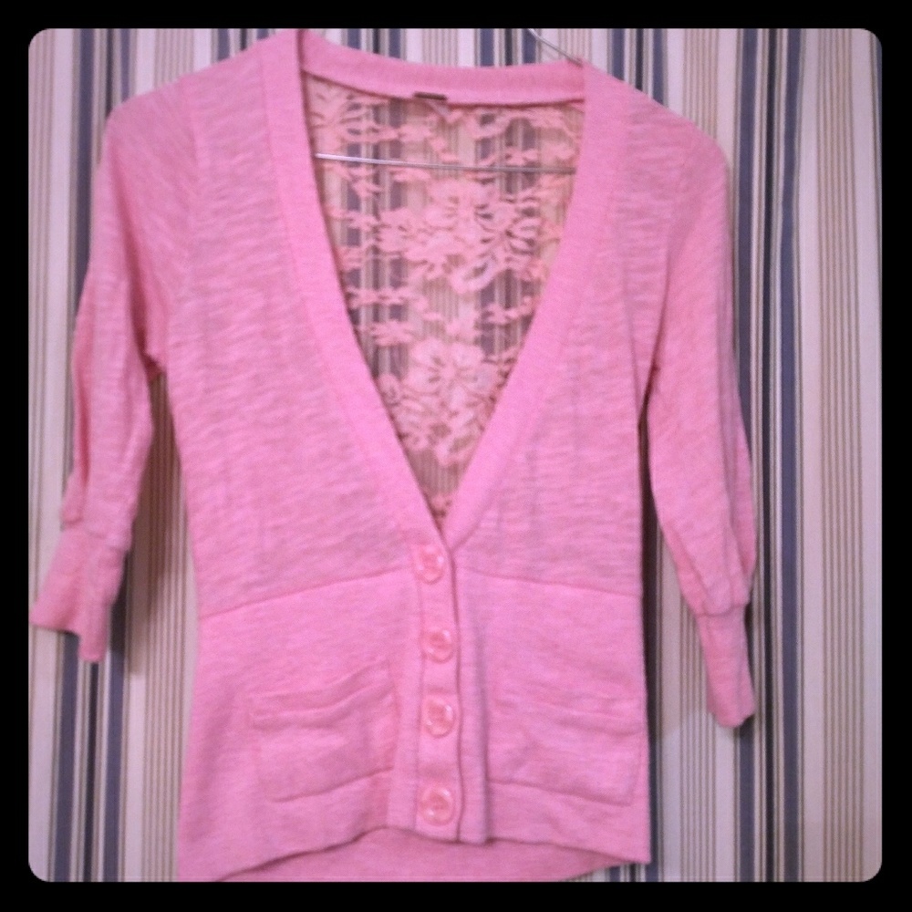Small lace back cardigan