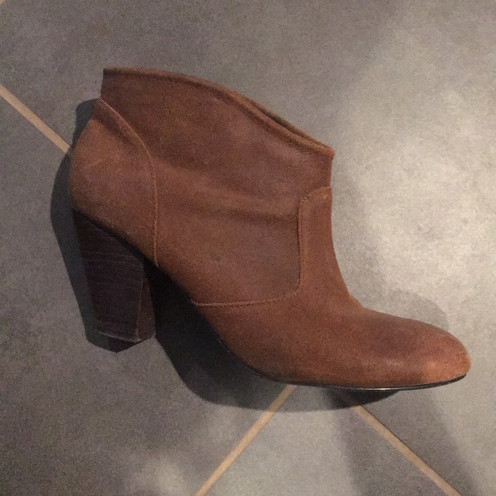 Report brown leather booties