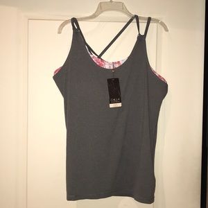 Workout tank with built in bra.