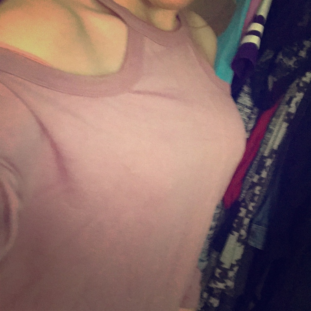 Express one eleven soft open shoulder sweater