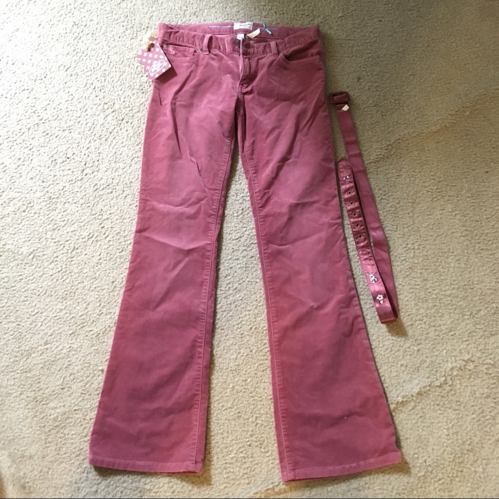 NWT Abercrombie & Fitch flared velvet pants 0