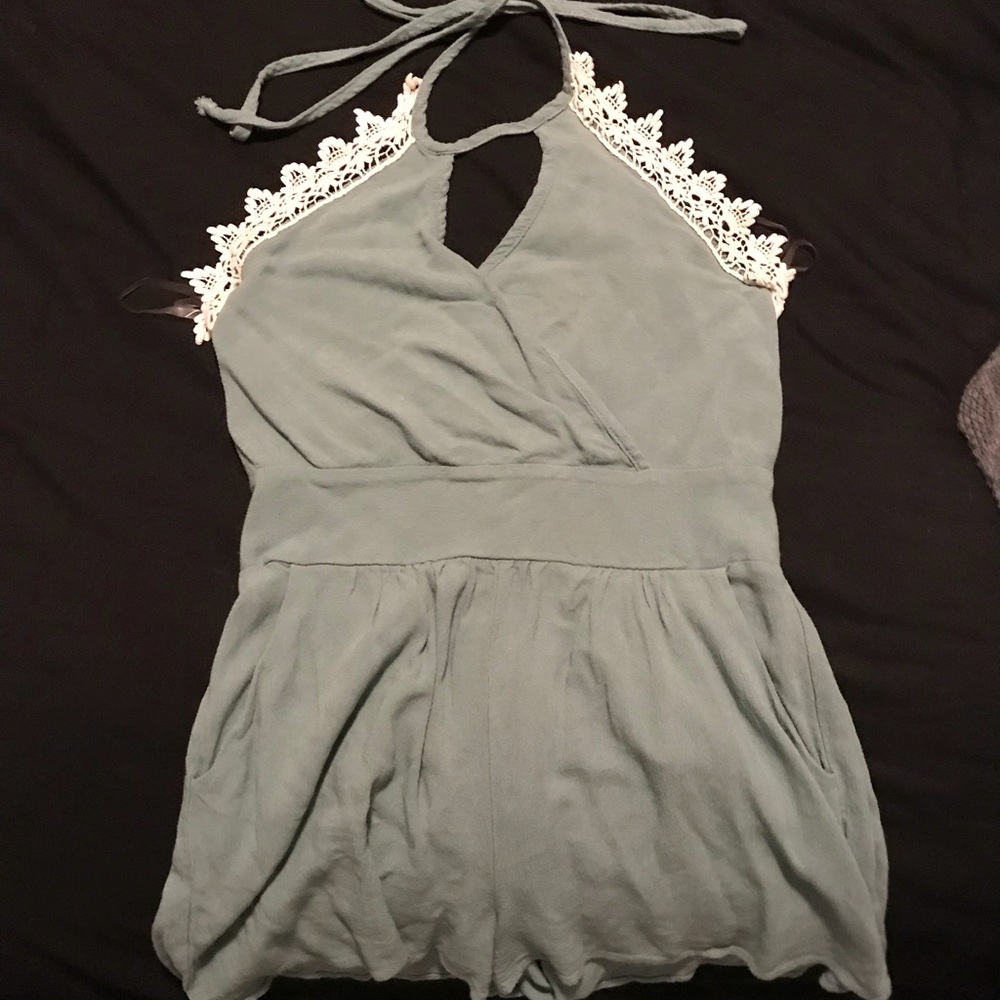 Minty blue romper