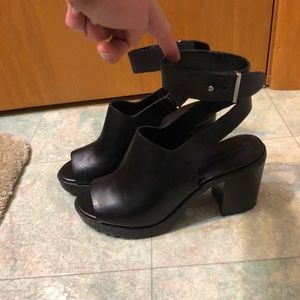 Zara black chunky heels