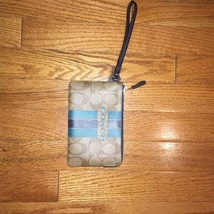 Coach Coated Canvas Signature Wristlet