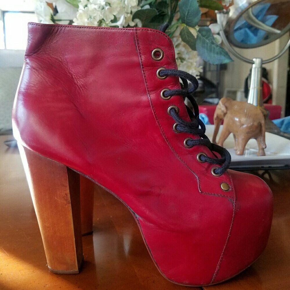 ❌SOLD❌Red Jeffrey campbell lita booties.❌SOLD❌