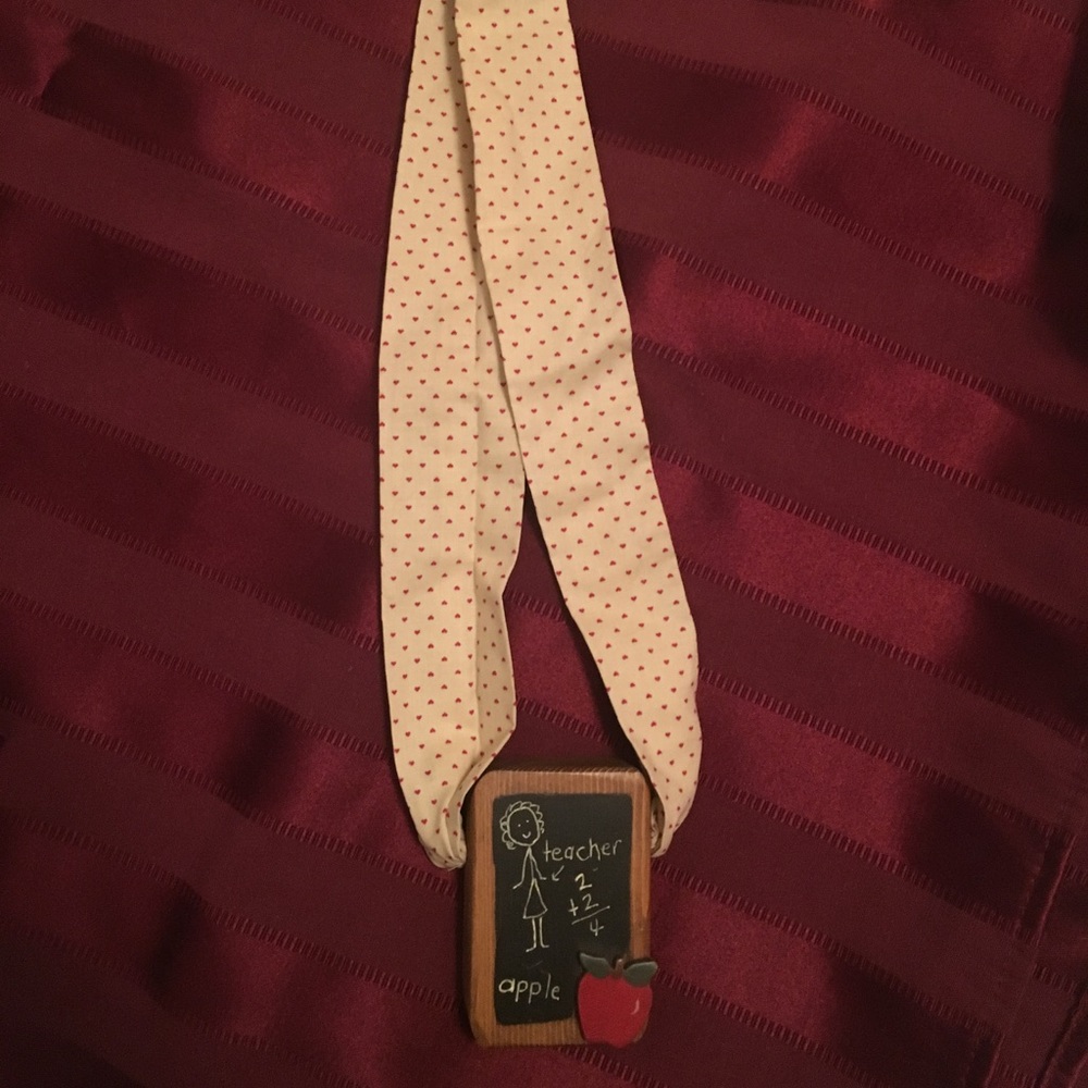 Teacher wooden necklace