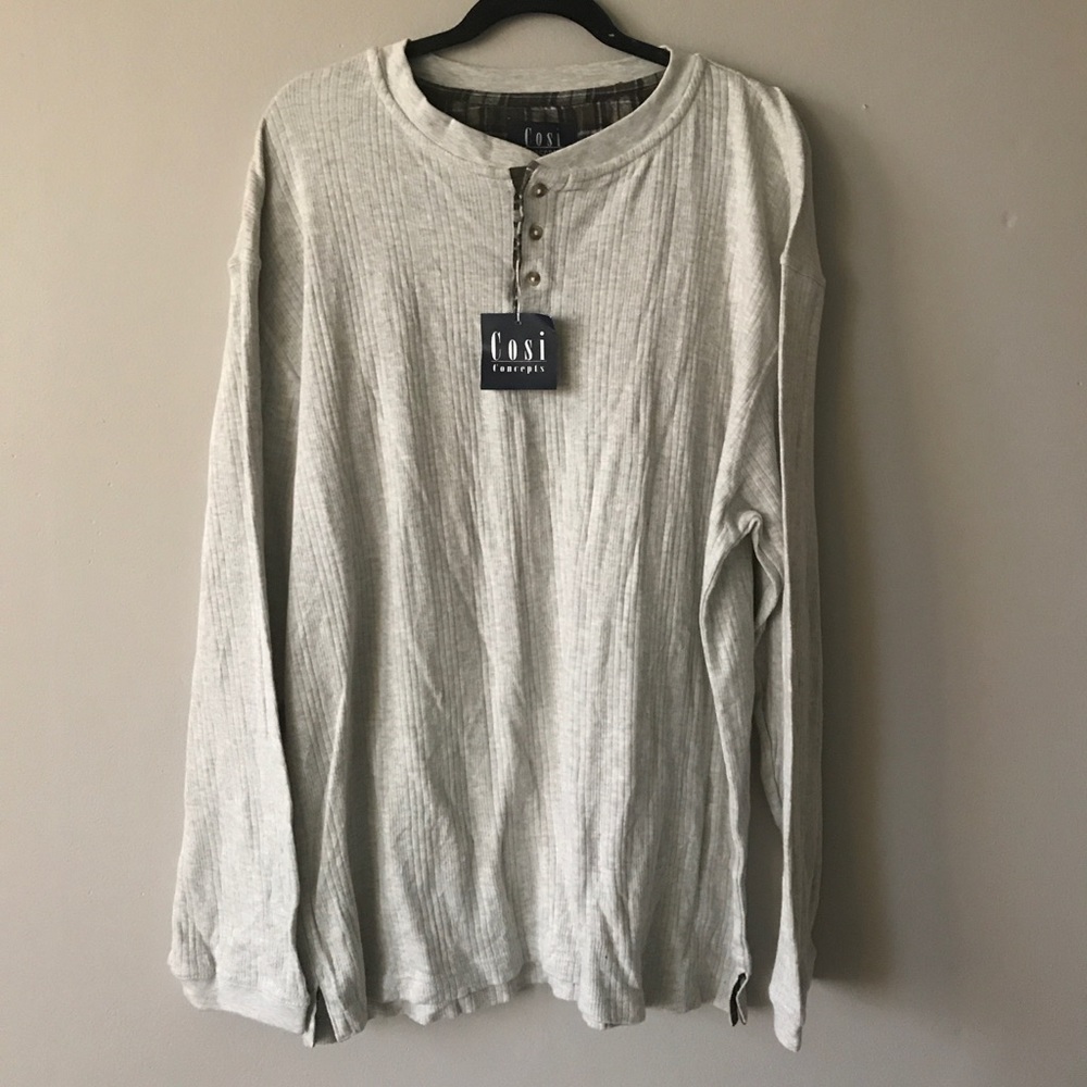 New! Cosi Concepts Stone Henley top