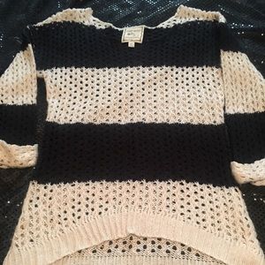 Pink rose high low sweater