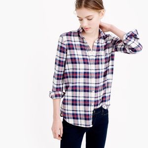 J. Crew plaid Boy Shirt in Tall size.