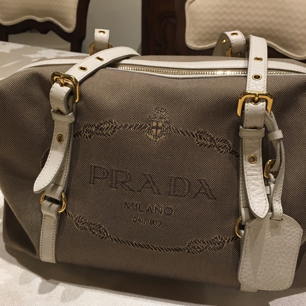 Prada Logo Jacquard Handbag - Picture 2 of 8